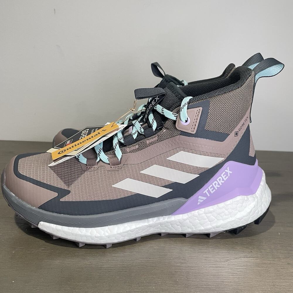 Adidas Womens Size 8 Hiking Shoes NEW GORE-TEX Terrex Free Hiker 2.0 Brown Mid